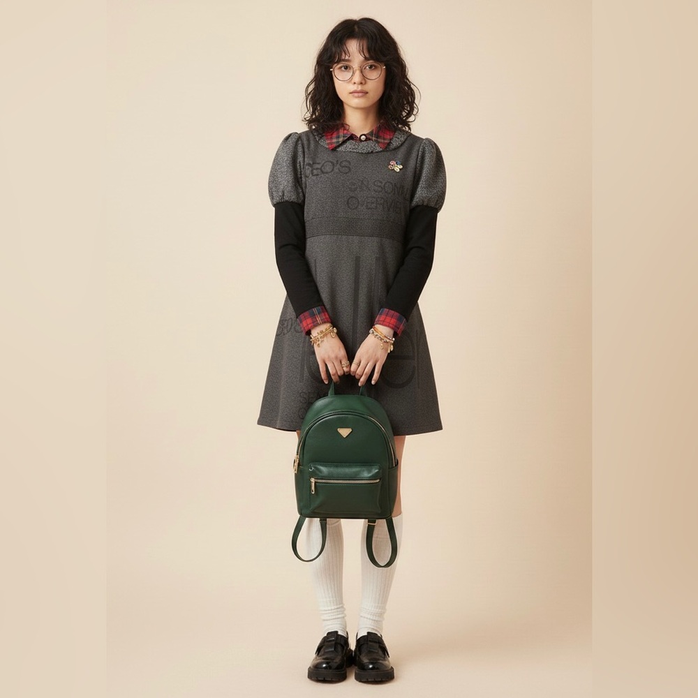 Dark Academia Tunic Wool Blend Layered Look Scholarly